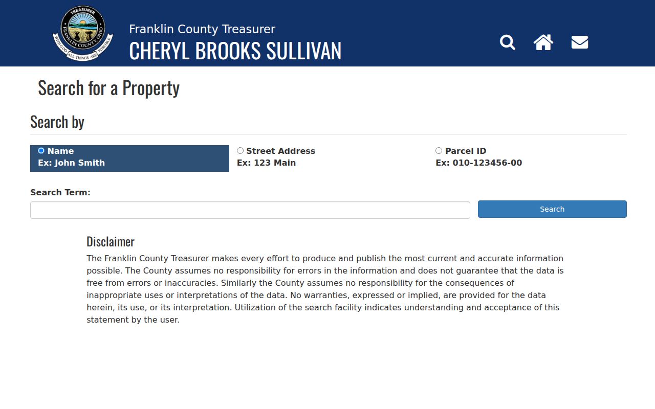 Whitehall street directory Franklin County Treasurer property tax search