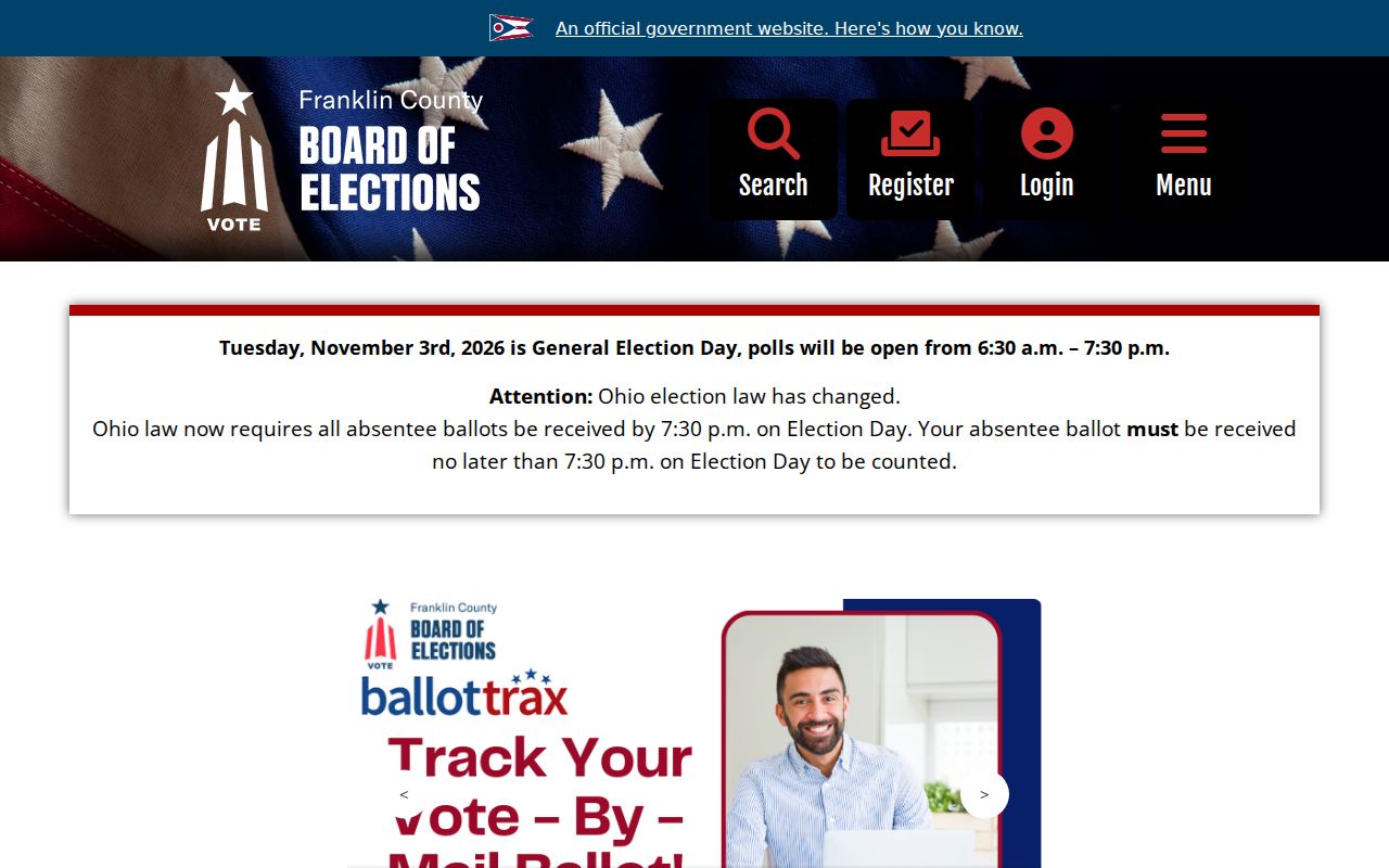 Whitehall ZIP lookup Franklin County Board of Elections page