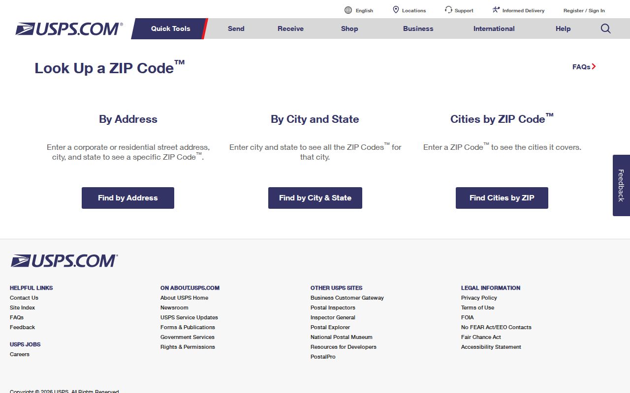 Whitehall ZIP lookup USPS postal verification screen
